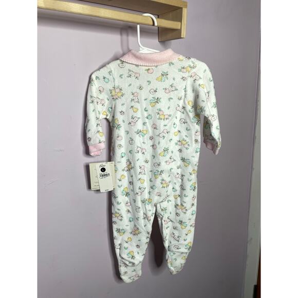 NEW Carters Vintage Baby One Piece Footie Size 6-9 Month Apples Pears Bees - Picture 7 of 9